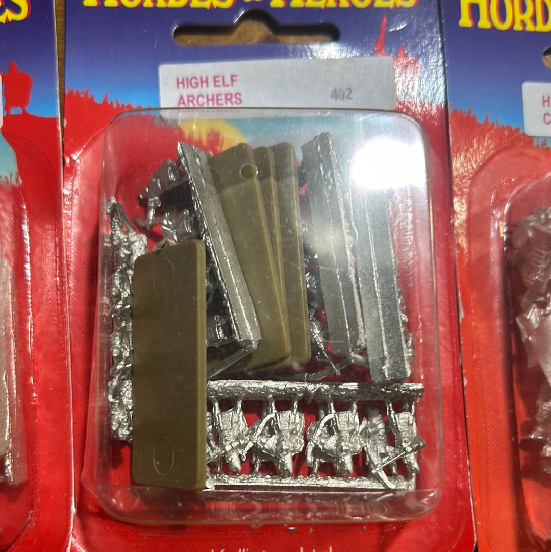 Warmaster Proxy high elf Hordes and Heroes blisters x3 high elf archers (x2) and high elf command