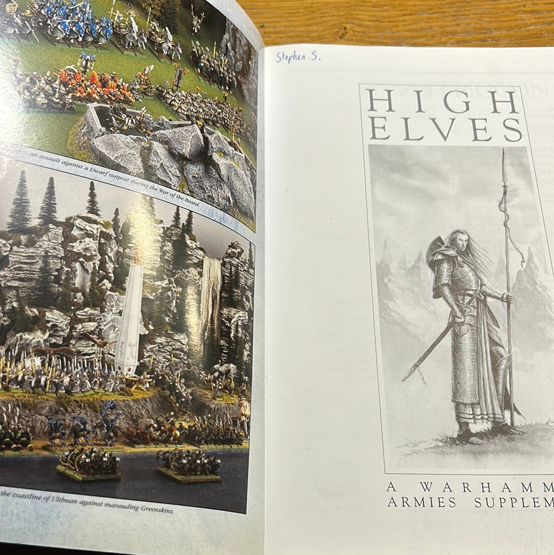 High Elves Army Rule Book Warhammer Fantasy Battle 6th Edition Games Workshop