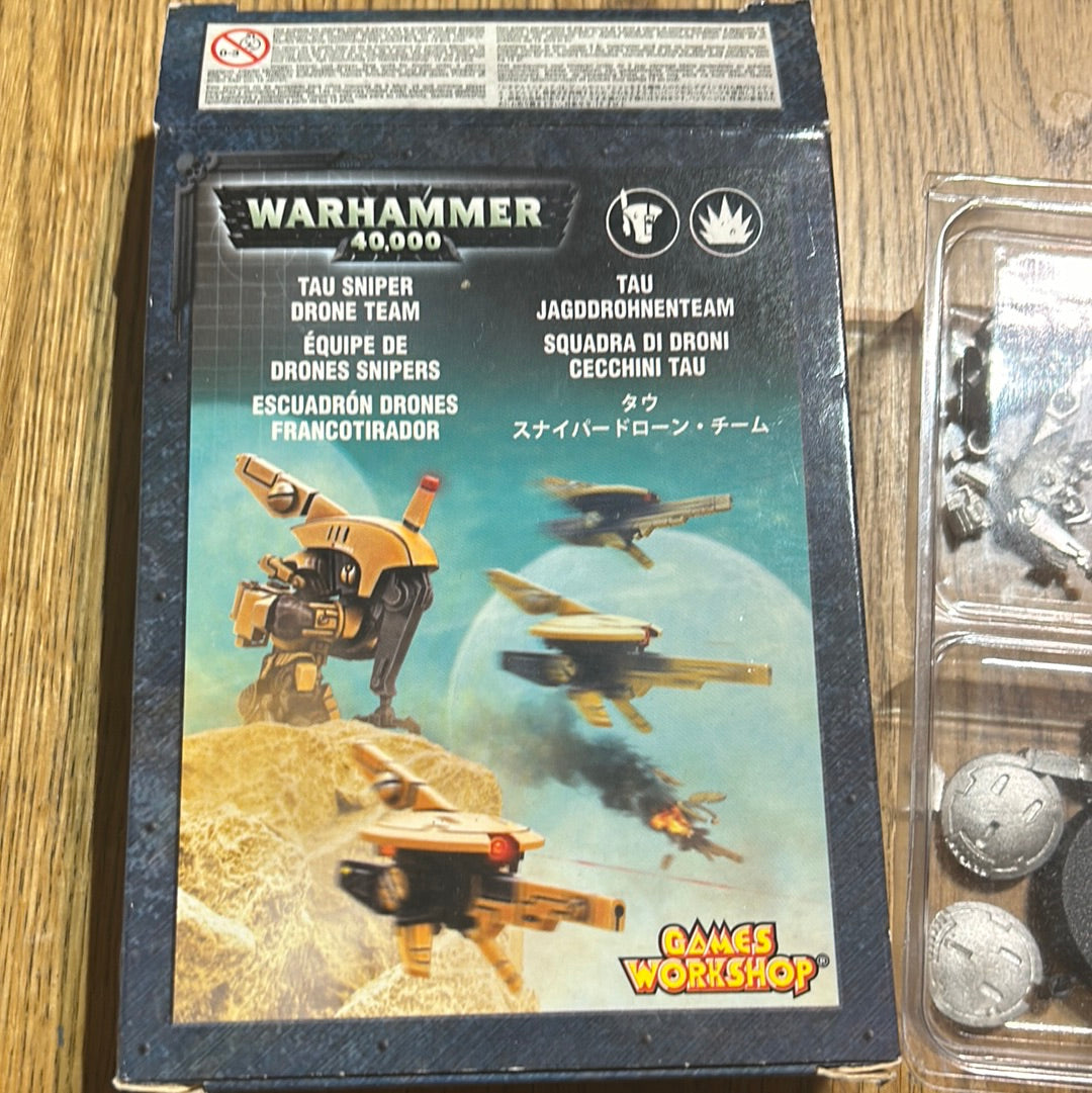 Tau Empire Sniper Drone Team Metal Warhammer 40K opened box