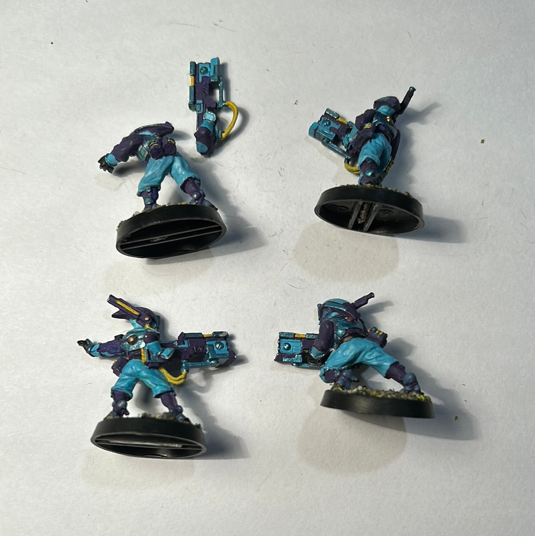 Warhammer 40k Tau metal pathfinders x4 with pulse rifles