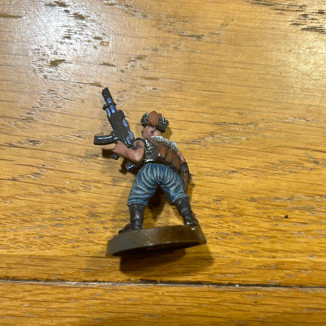 - demolition man Last Chancer Metal - Warhammer 40K imperial guard (tab removed to fit on textured base)