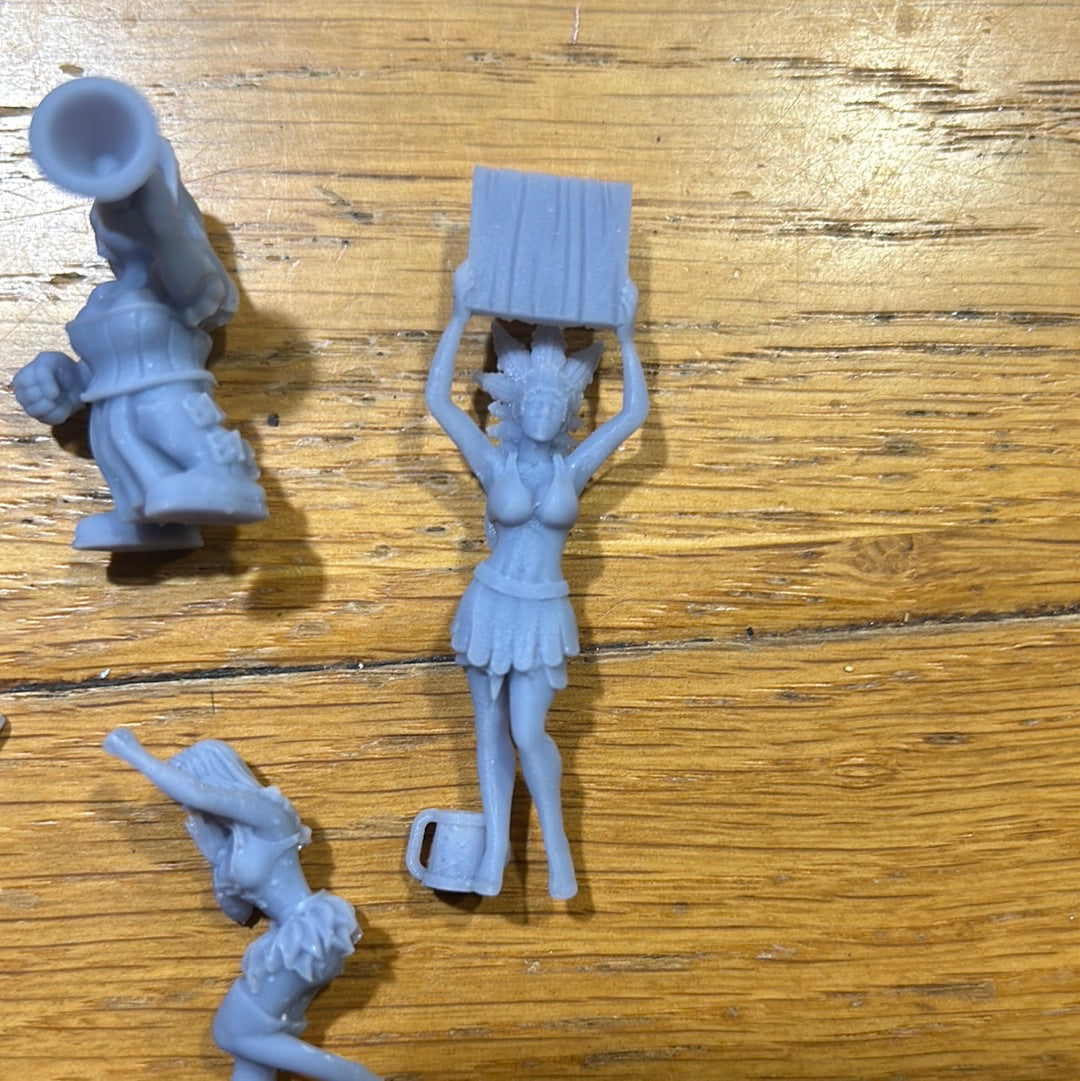Bloodbowl proxy cheerleaders or fans 3-d printed