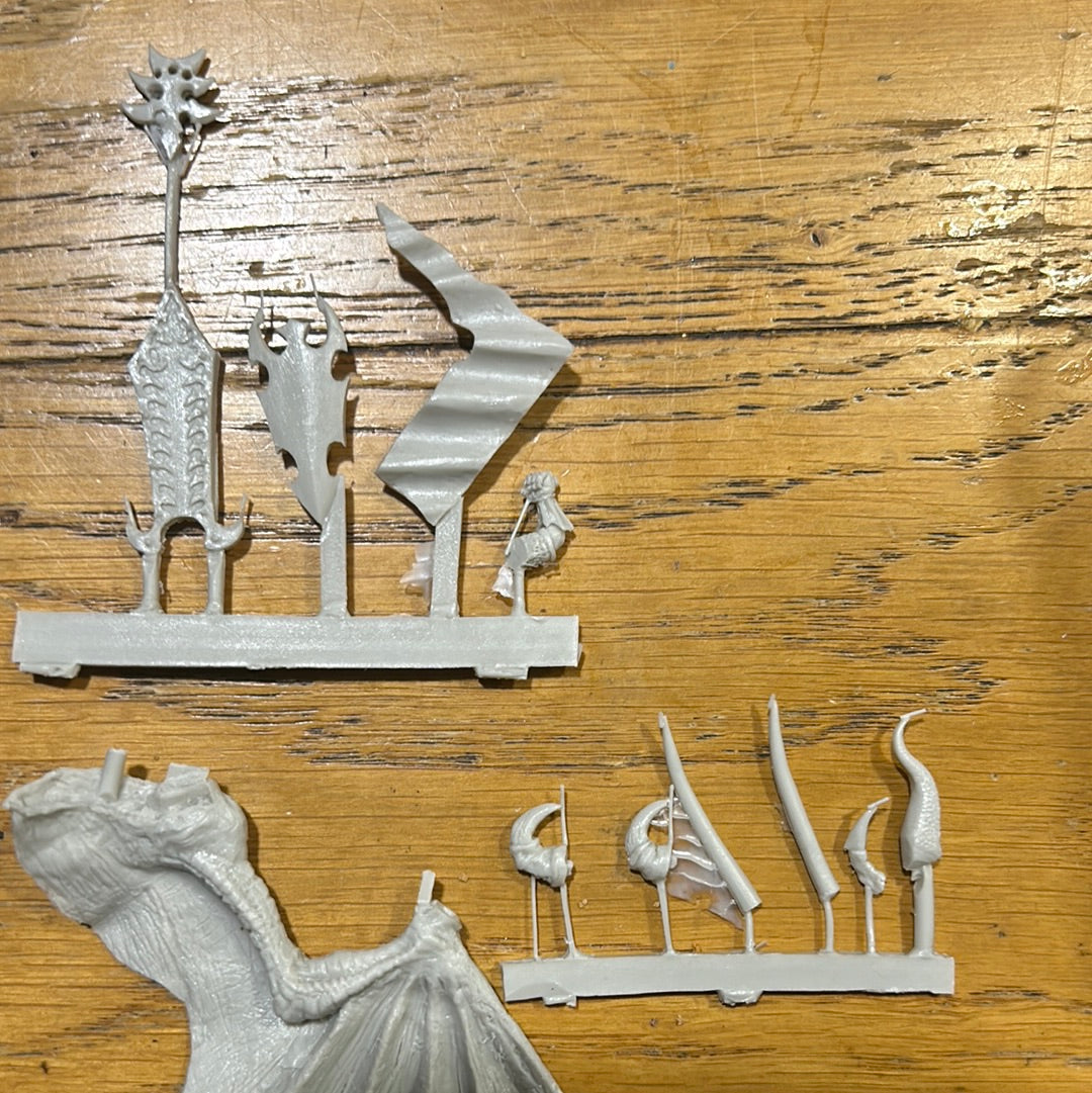 Warhammer Fantasy Proxy Mierce Miniatures Resin Dark Elf Lord on Dragon OOP