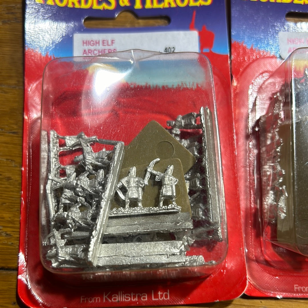 Warmaster Proxy high elf Hordes and Heroes blisters x3 high elf archers (x2) and high elf command