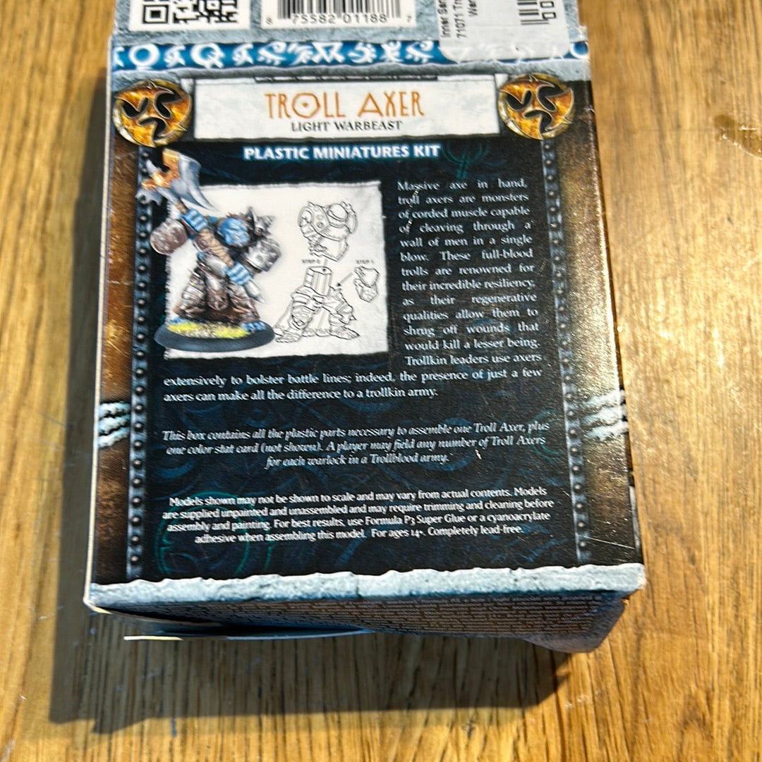 Hordes Trollbloods Troll Axer miniature in opened box