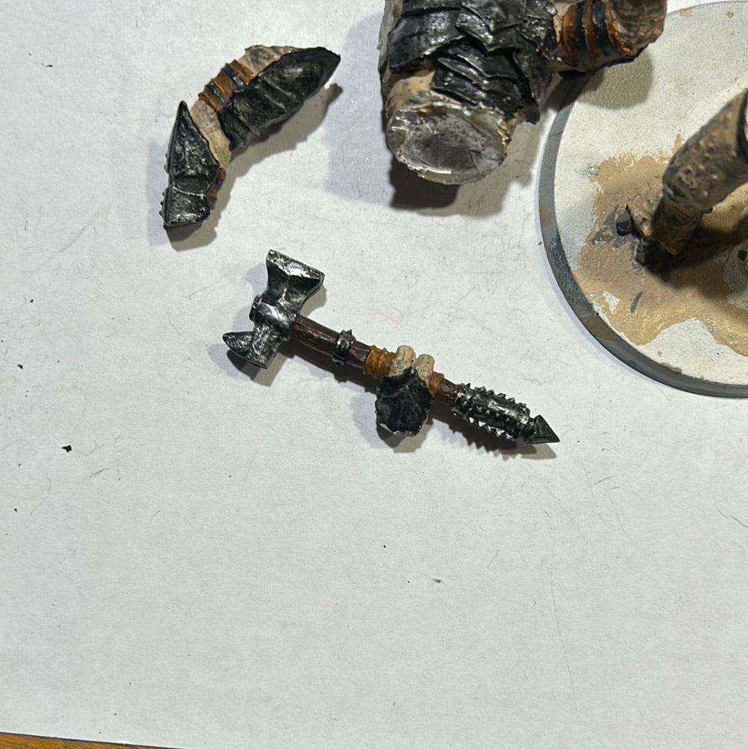 Lord of the Rings Mordor Troll with battle armour metal