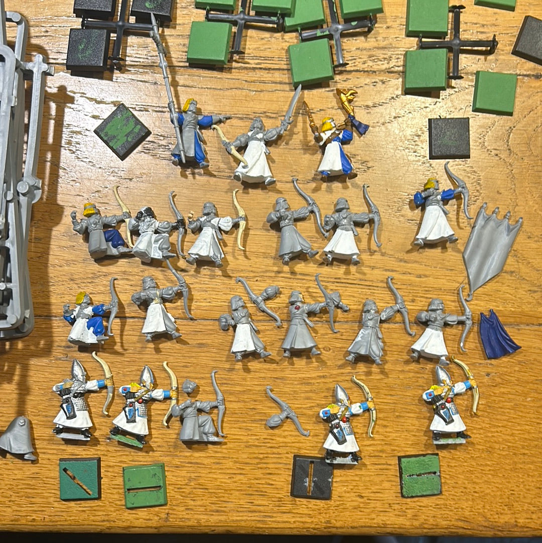 Warhammer fantasy old world High Elves Archers Regiment with Box 20 bowmen (16 from box and 4 fourth edition ones)