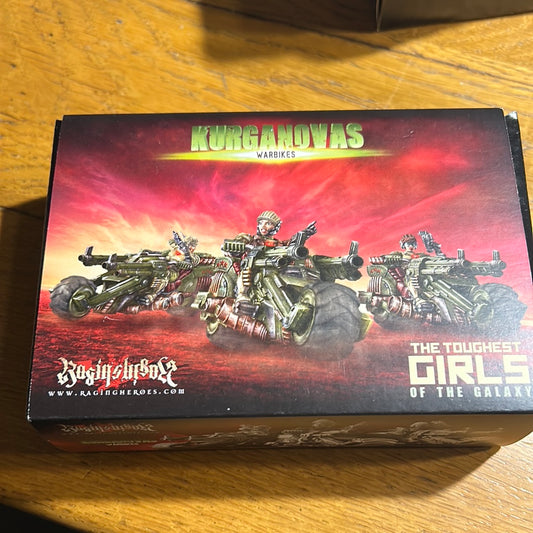 Raging Heroes Kurganovas Warbikes opened box unassembled