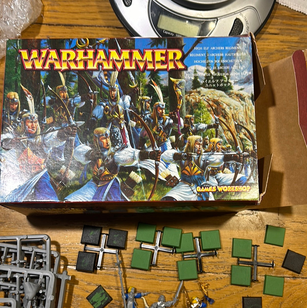 Warhammer fantasy old world High Elves Archers Regiment with Box 20 bowmen (16 from box and 4 fourth edition ones)