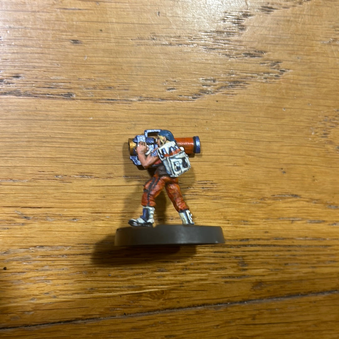 Rocket Girl Last Chancer Metal - Warhammer 40K imperial guard (tab removed to fit on textured base)