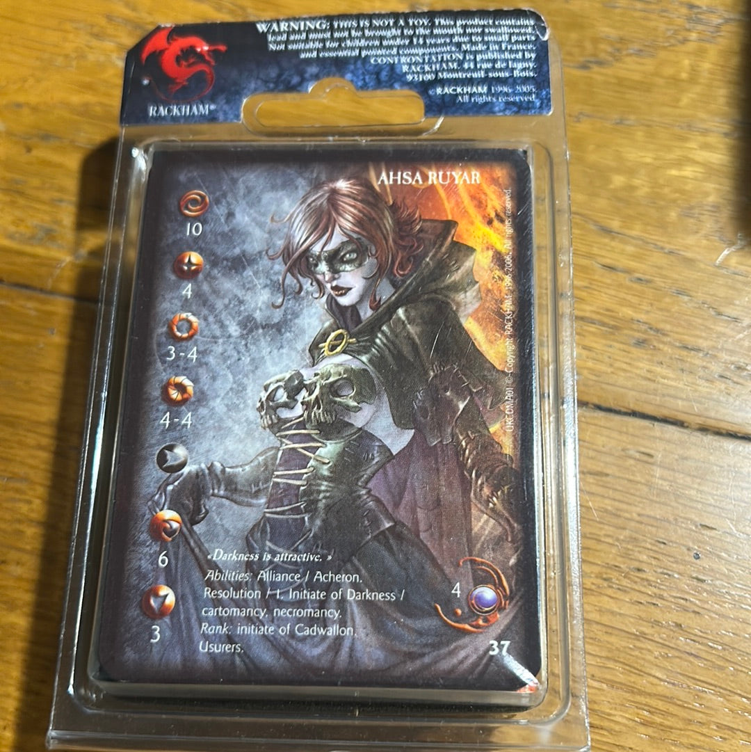 Rackham Confrontation Asha Ruyar sealed blister English cards