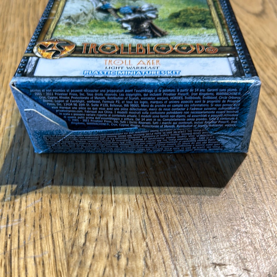 Hordes Trollbloods Troll Axer miniature in opened box