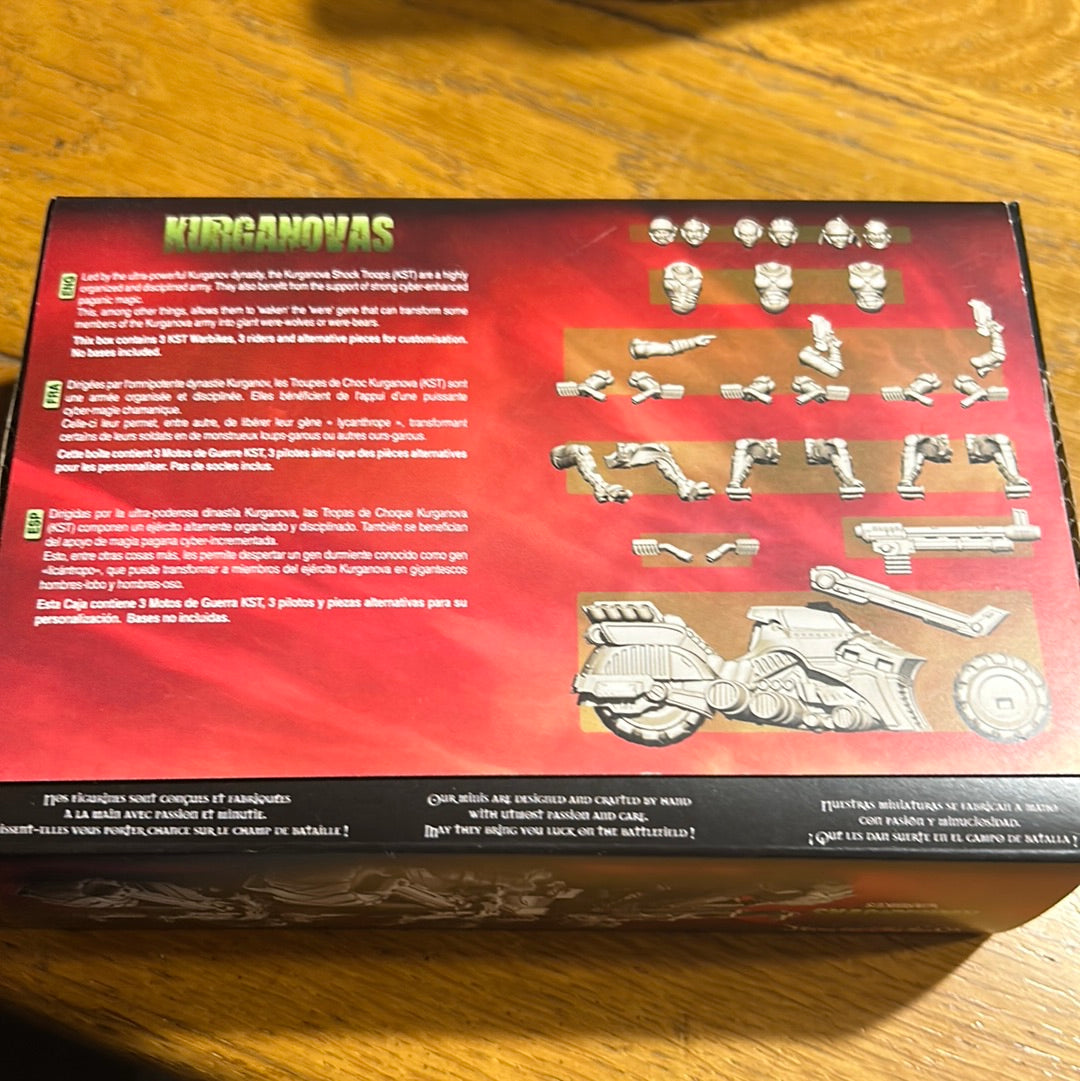 Raging Heroes Kurganovas Warbikes opened box unassembled