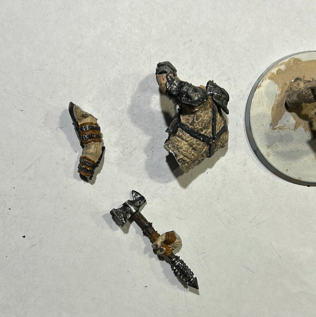 Lord of the Rings Mordor Troll with battle armour metal