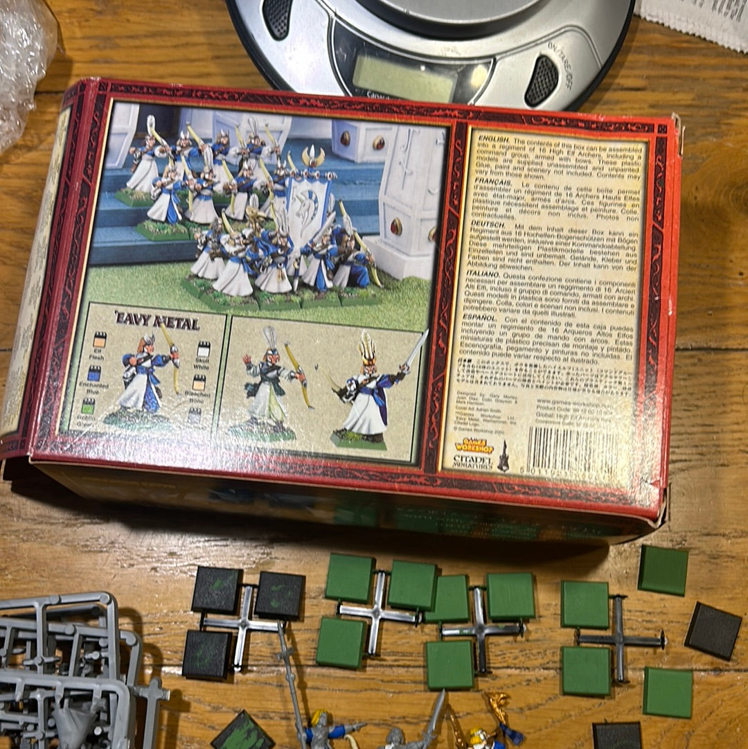 Warhammer fantasy old world High Elves Archers Regiment with Box 20 bowmen (16 from box and 4 fourth edition ones)