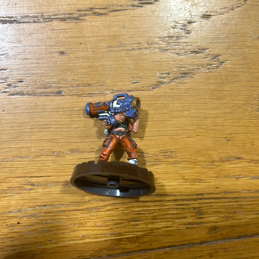 Rocket Girl Last Chancer Metal - Warhammer 40K imperial guard (tab removed to fit on textured base)