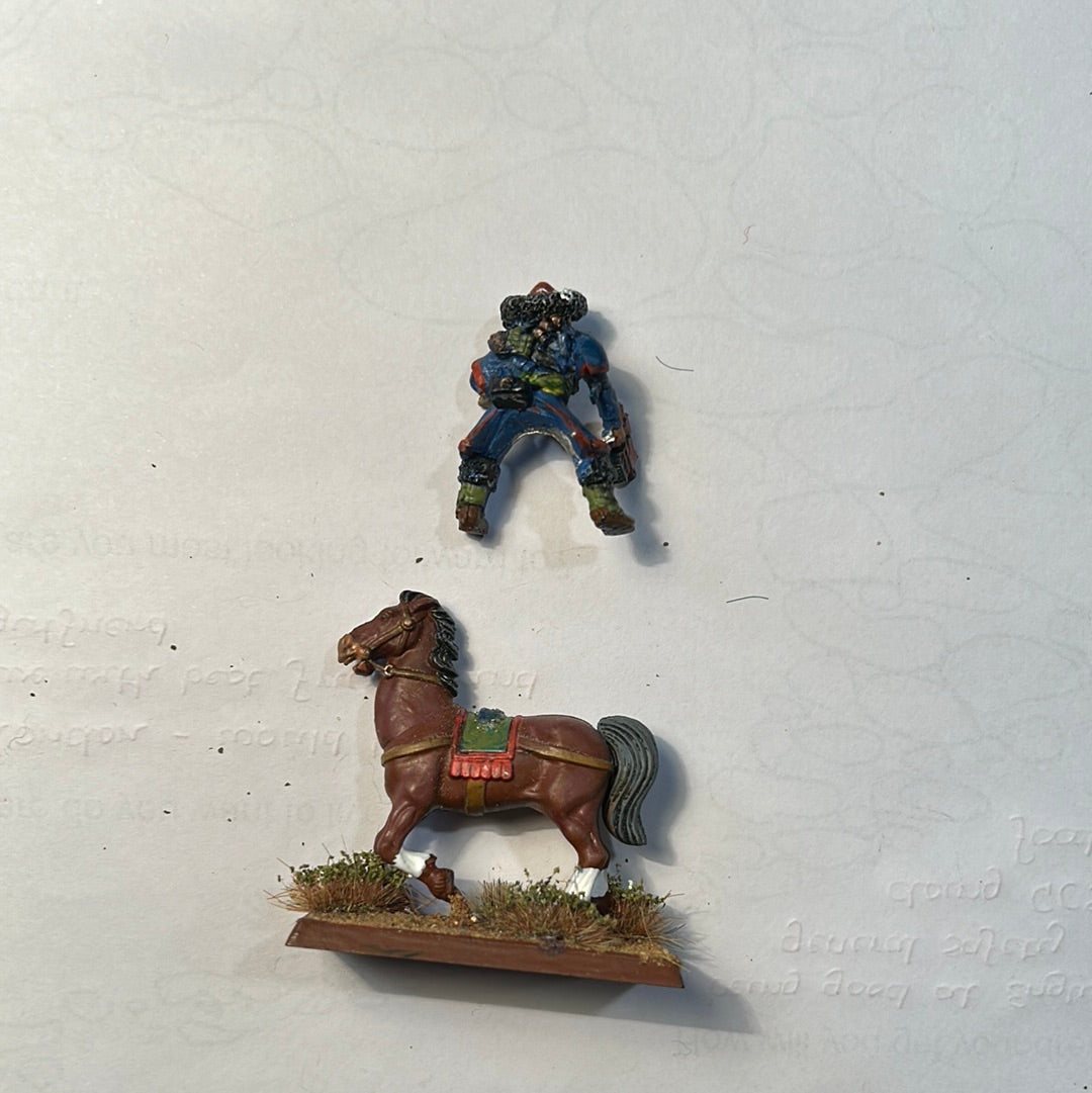 Warhammer 40k Imperial Guard Attilan Rough rider missing lance arm and has replacement plastic imperial guard bolt pistol arm