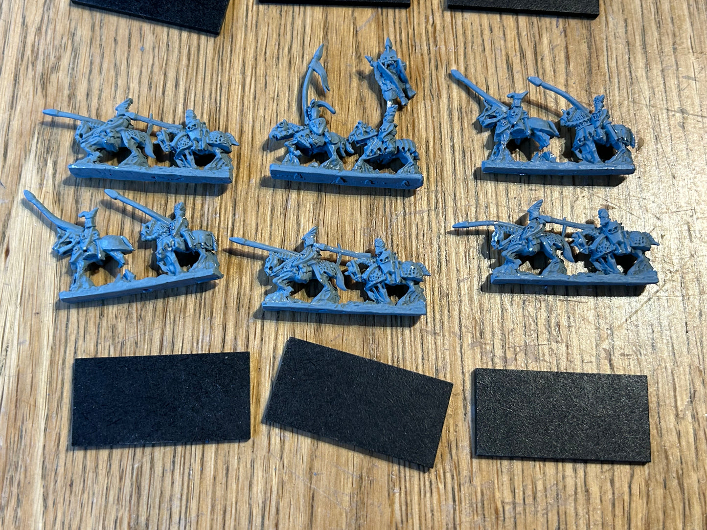 Warmaster Undead Black Knights x3 bases (6 rows, 5 normal and 1 command