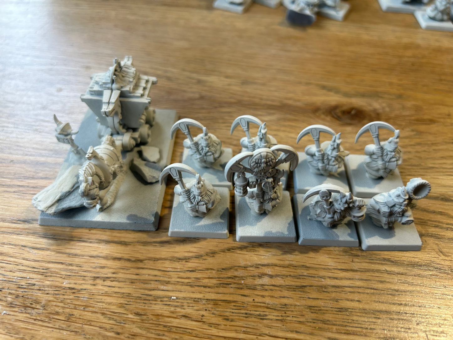 8 Dwarf Miners With command and mine cart From Skull Pass WFB