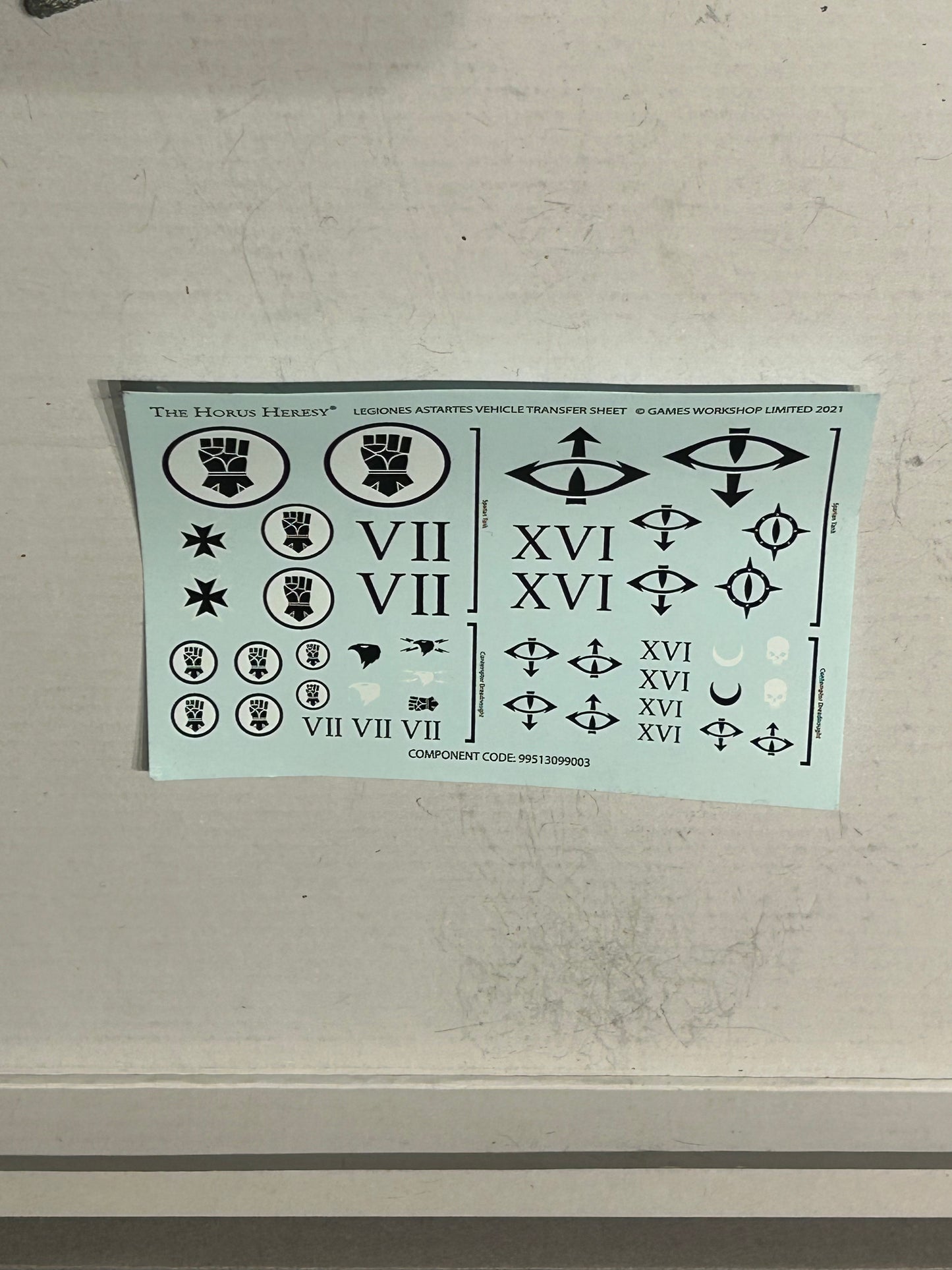 Warhammer 30k Horus heresy legion astartes vehicle transfer sheet