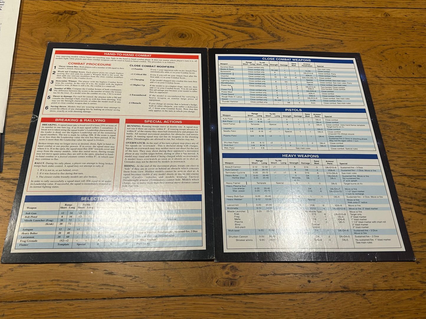 Warhammer 40k Games Workshop 2nd Edition Turn Sequence Reference Play Sheet