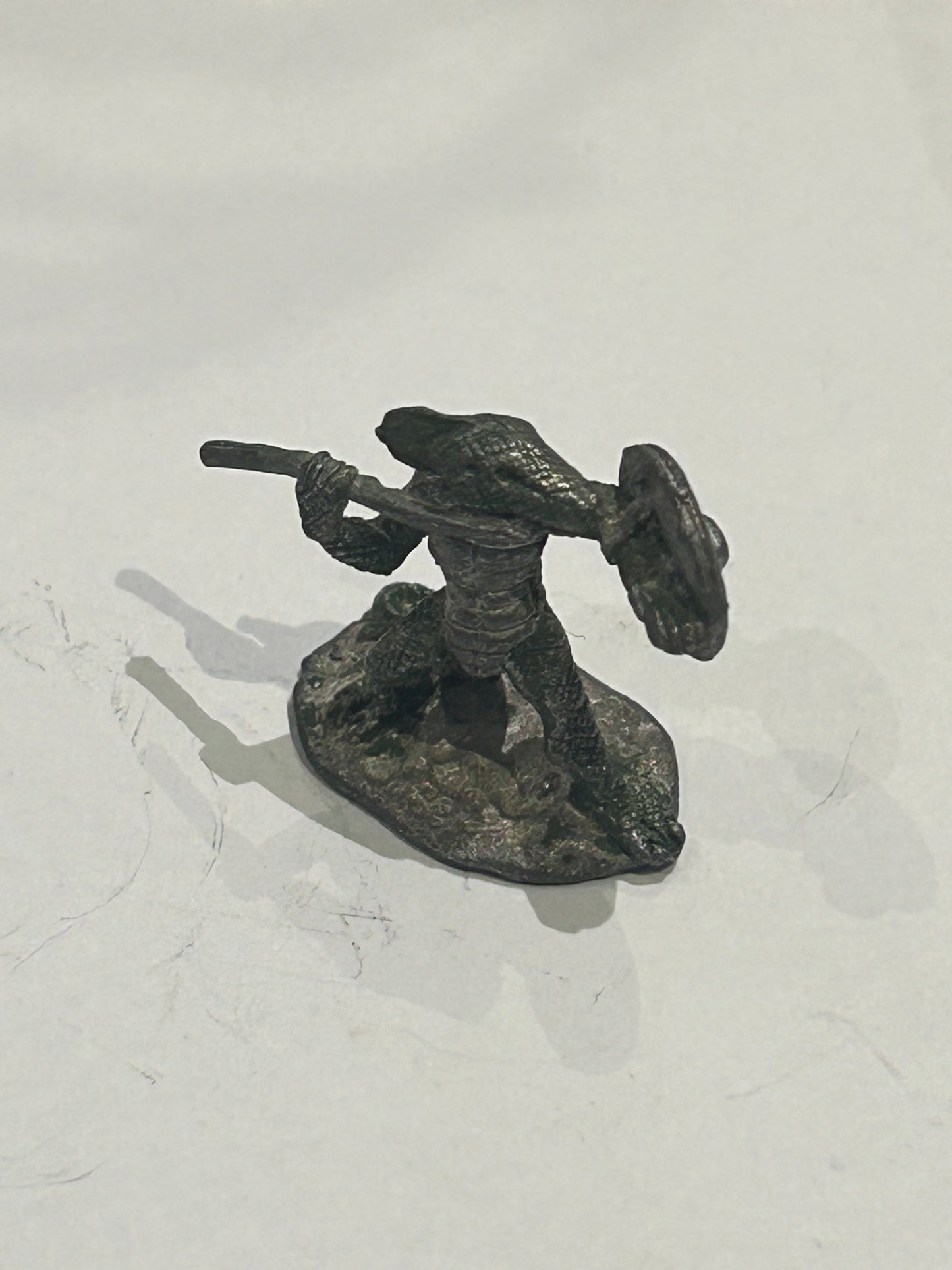 CRESTED DRAGONEWT Metal Pre-Slotta Runequest Dragonewts Army Citadel 1980s E4d