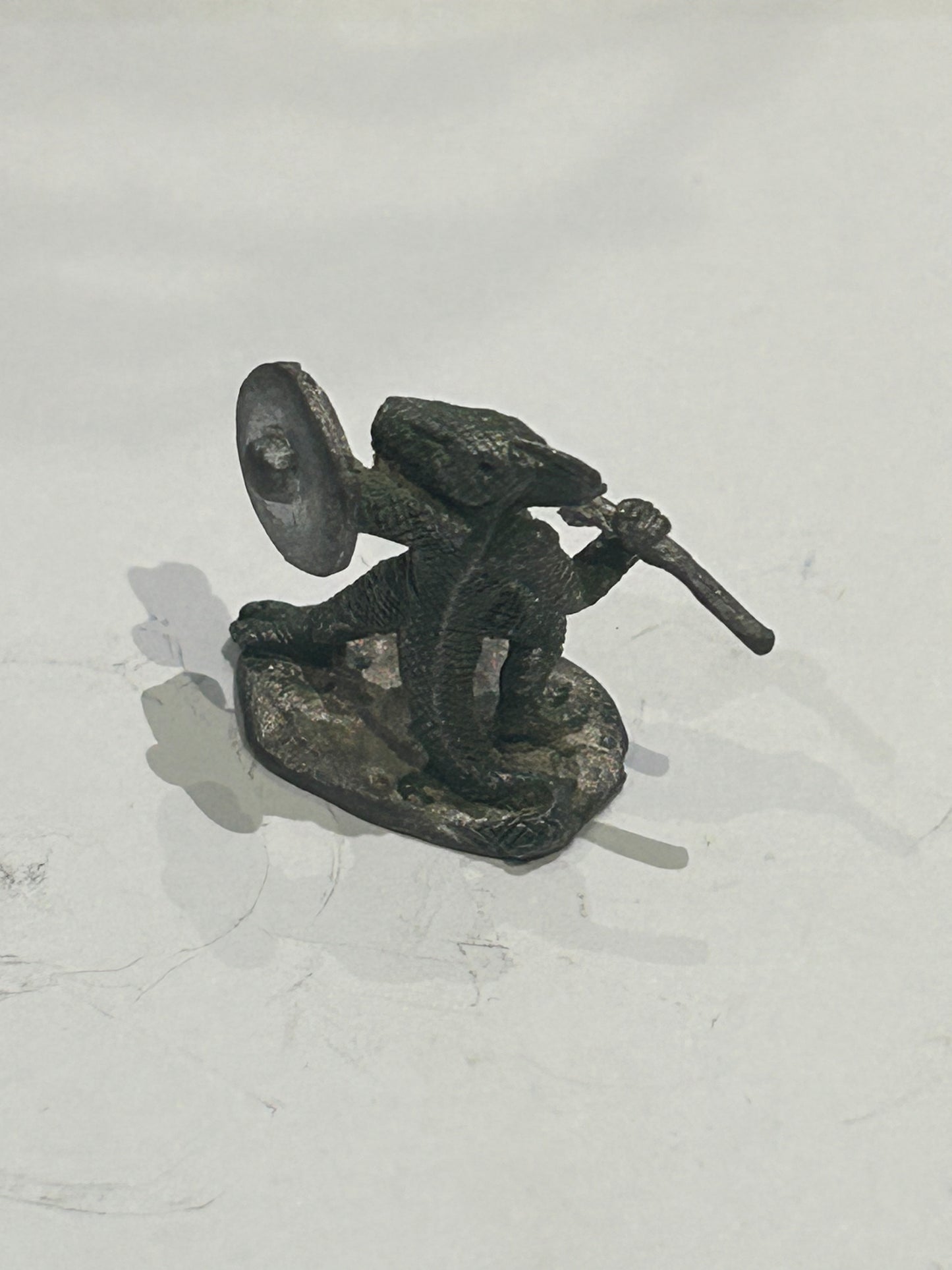 CRESTED DRAGONEWT Metal Pre-Slotta Runequest Dragonewts Army Citadel 1980s E4d