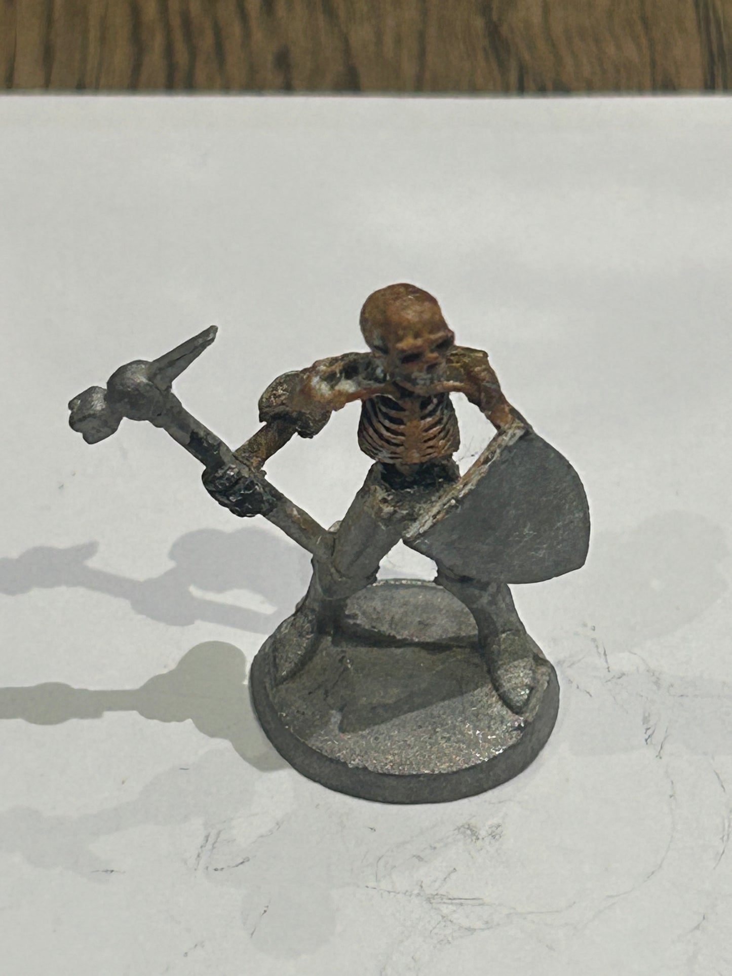 Undead Skeleton warrior with hammer and shield - Ral Partha - Metal - D&D