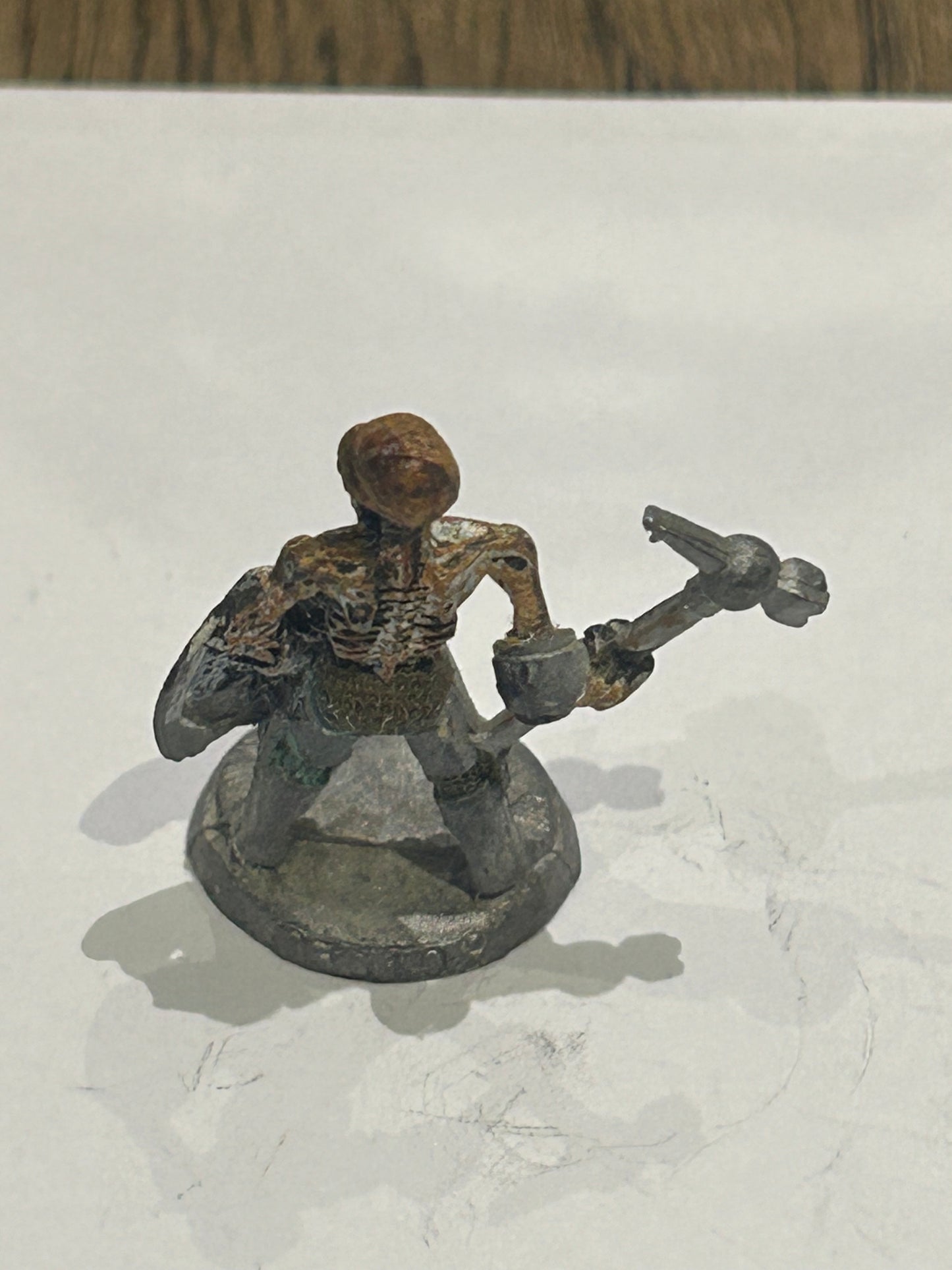 Undead Skeleton warrior with hammer and shield - Ral Partha - Metal - D&D