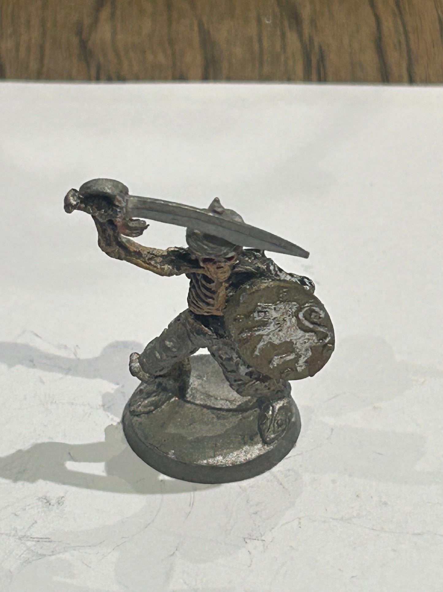 Undead Skeleton warrior with sword and shield - Ral Partha - Metal - D&D