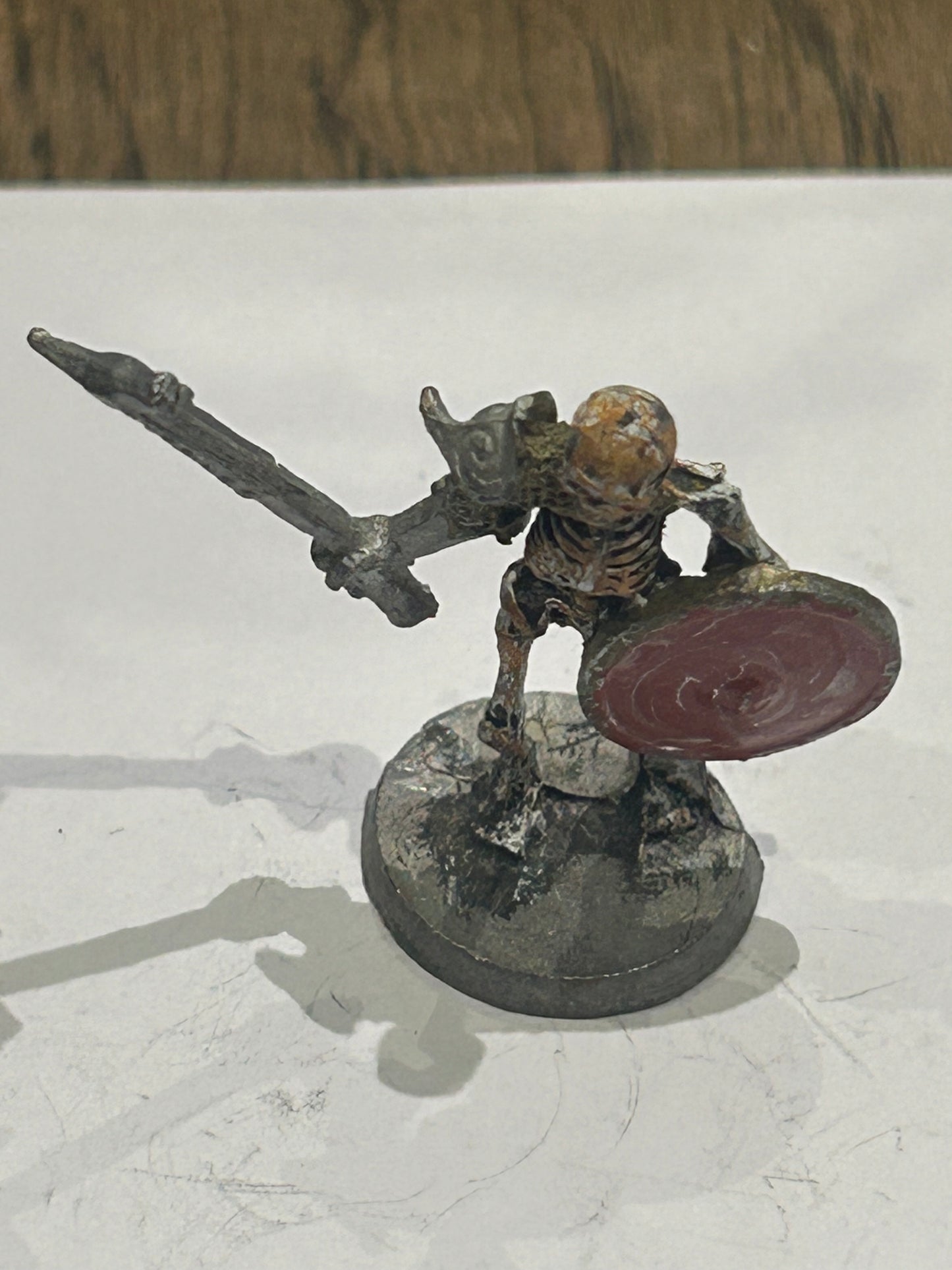Undead Skeleton warrior with axe and shield - Ral Partha - Metal - D&D