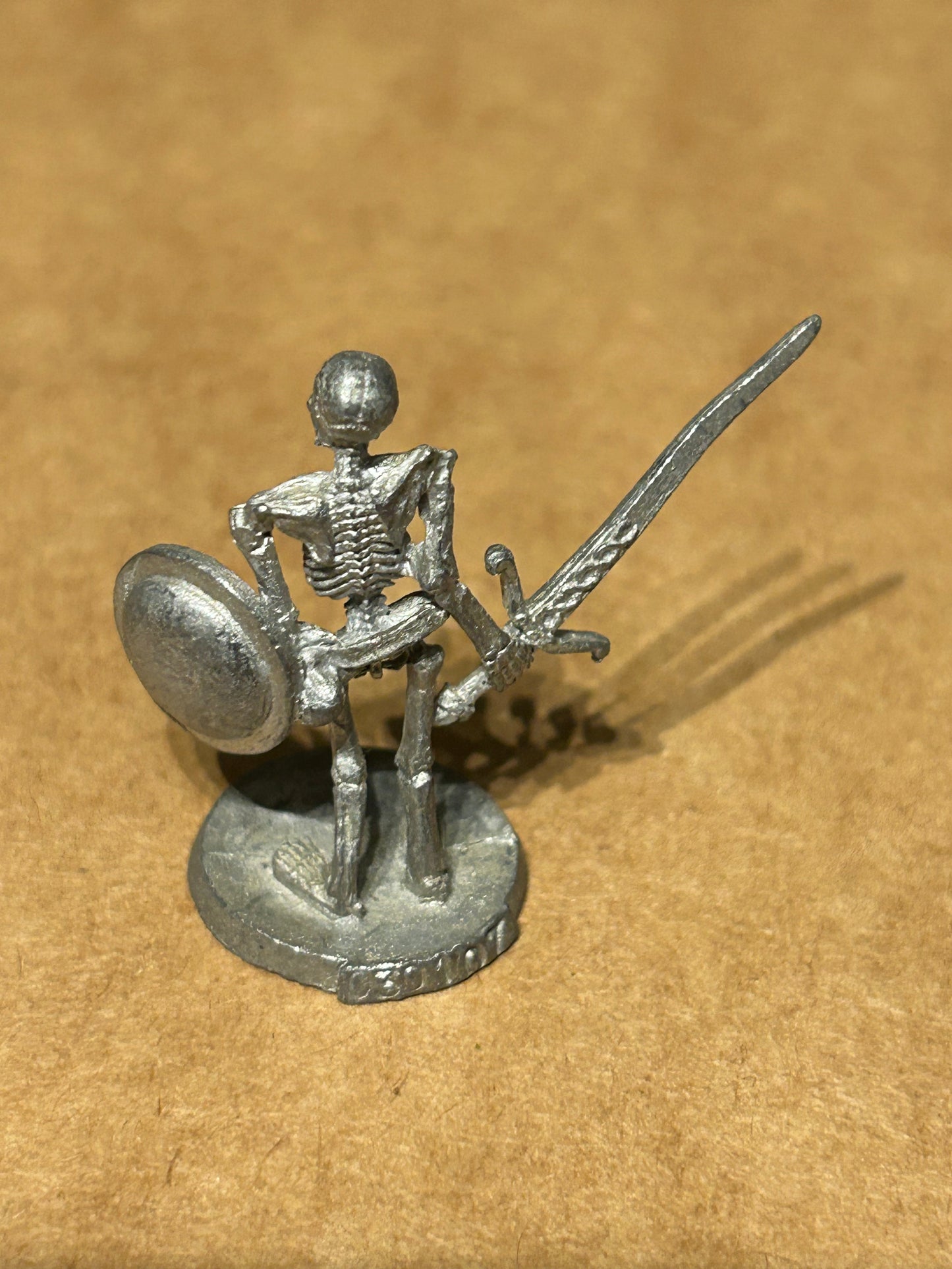 Undead Skeleton warrior with sword and shield - Ral Partha - Metal - D&D