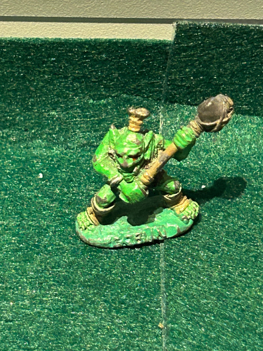 Citadel C13 2C-07 Night Goblin Stone Axe 1980s Metal Miniature Pre Slotta AD&D  warhammer fantasy
