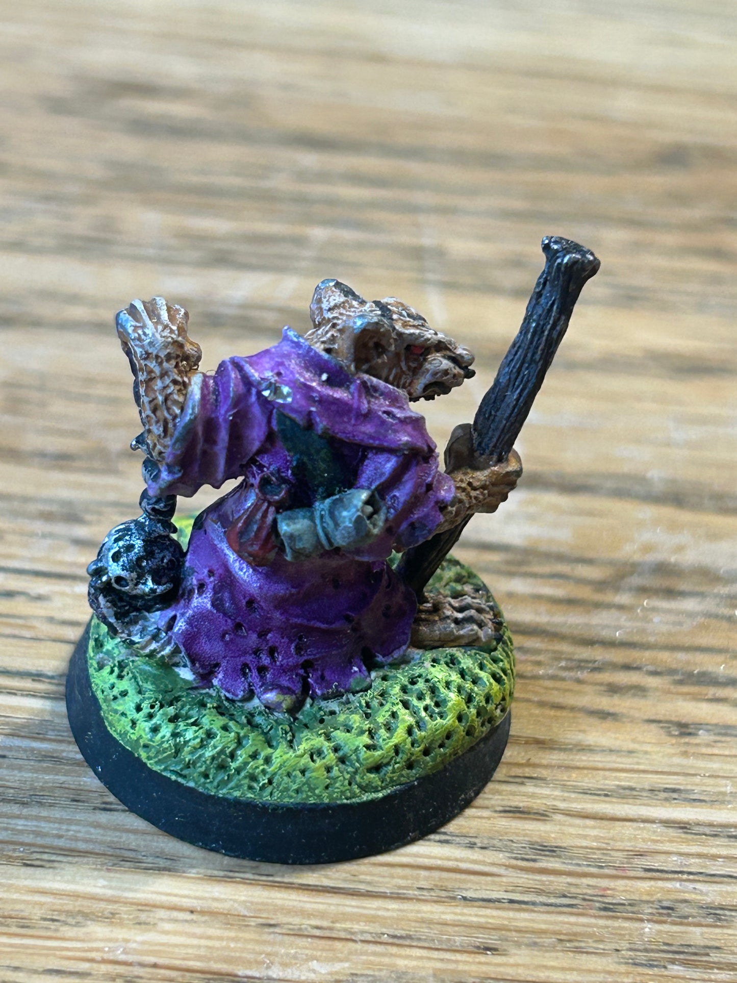 Vintage Warhammer Skaven 'Plague Censer Bearer w. Staff' C22 1980s Metal