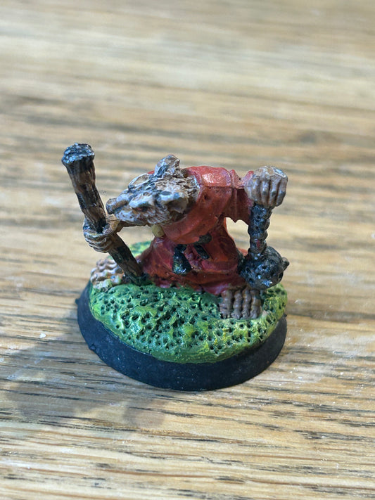 Vintage Warhammer Skaven 'Plague Censer Bearer w. Staff' C22 1980s Metal