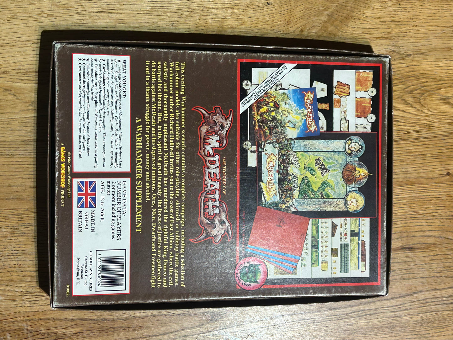 The Tragedy Of Mcdeath Warhammer Scenario Pack Games Workshop (complete but no badge)