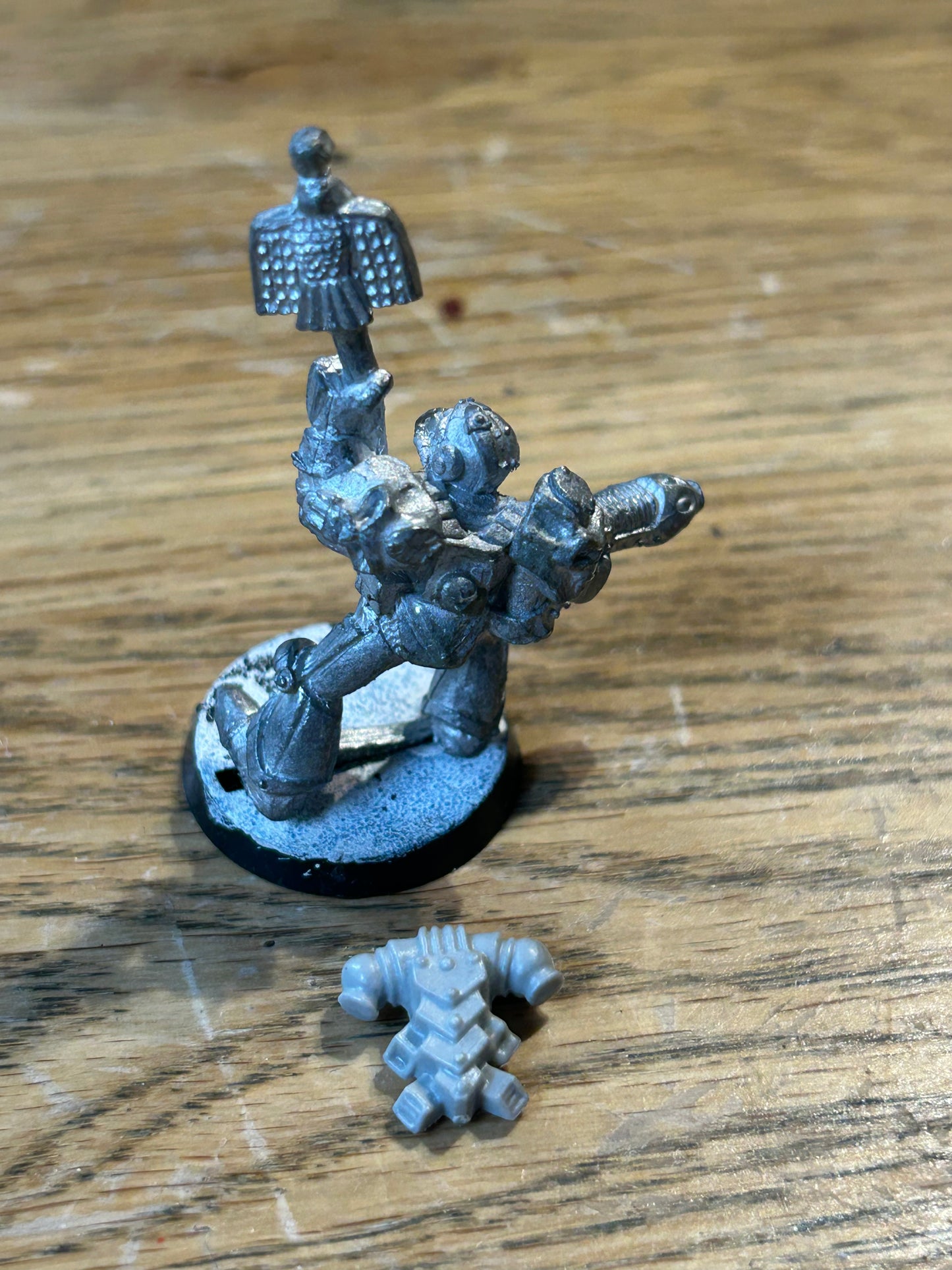 Vintage 40k RT101 Space Marine 'Chaplain w. Crozius & Bolter' Metal Rogue Trader