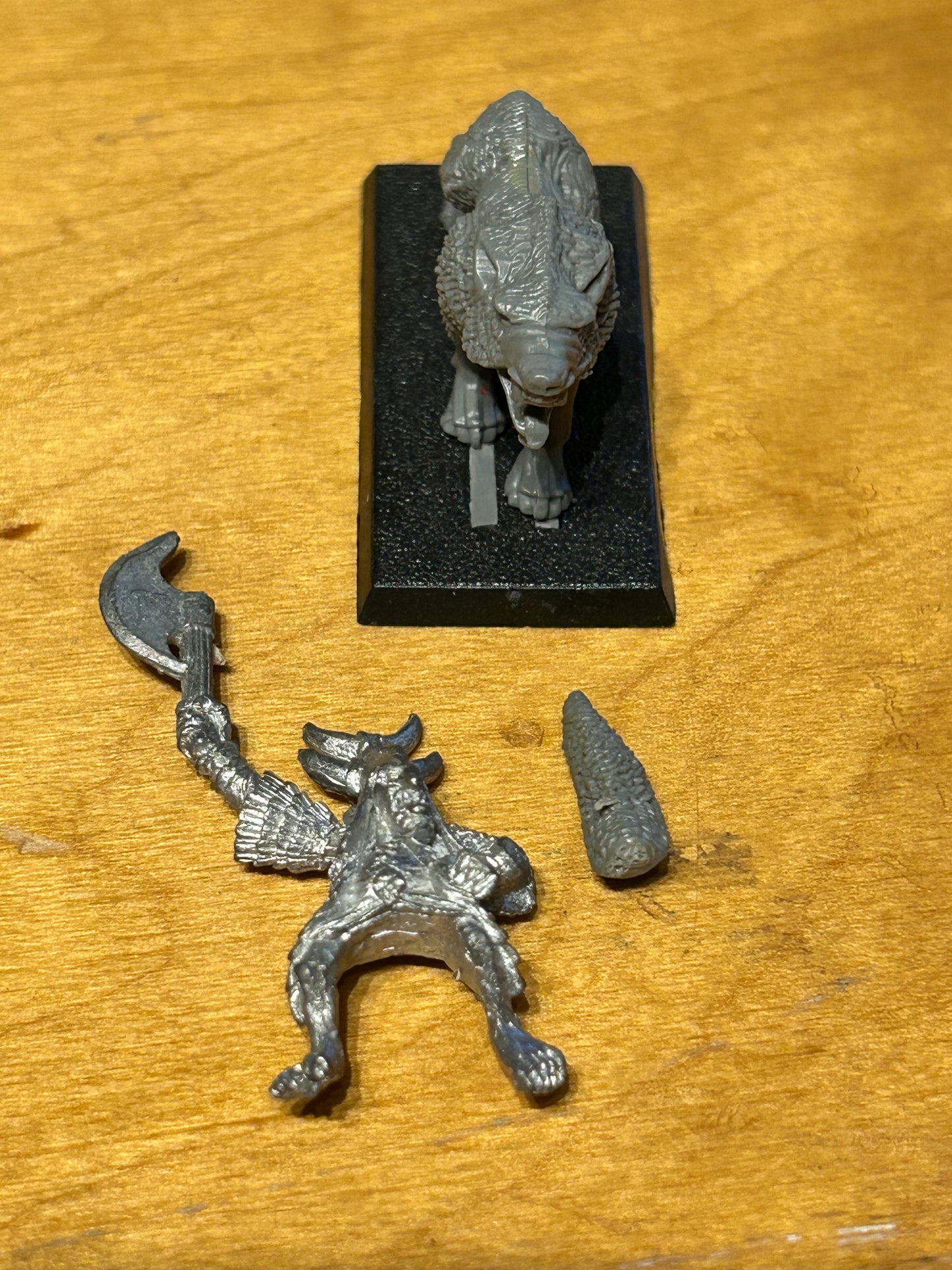 Warhammer Fantasy Chaos Dwarf Hobgoblin Wolf Rider Big Boss/Champion Rare OOP