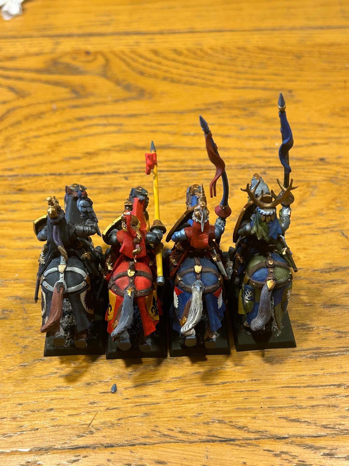 Warhammer plastic Bretonnian Knights x4 (well painted)