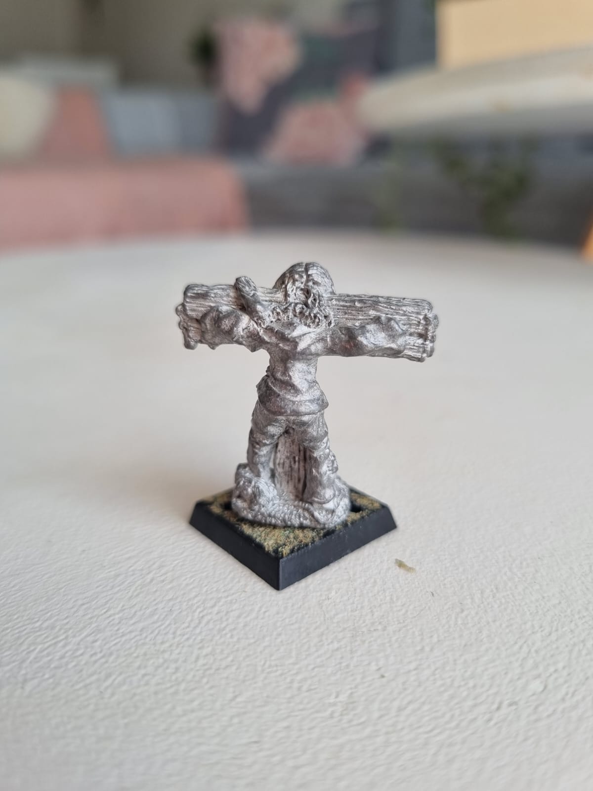 1980's Citadel GW Warhammer Metal Figures - Empire C46 Townsfolk Villager crook criminal in stocks