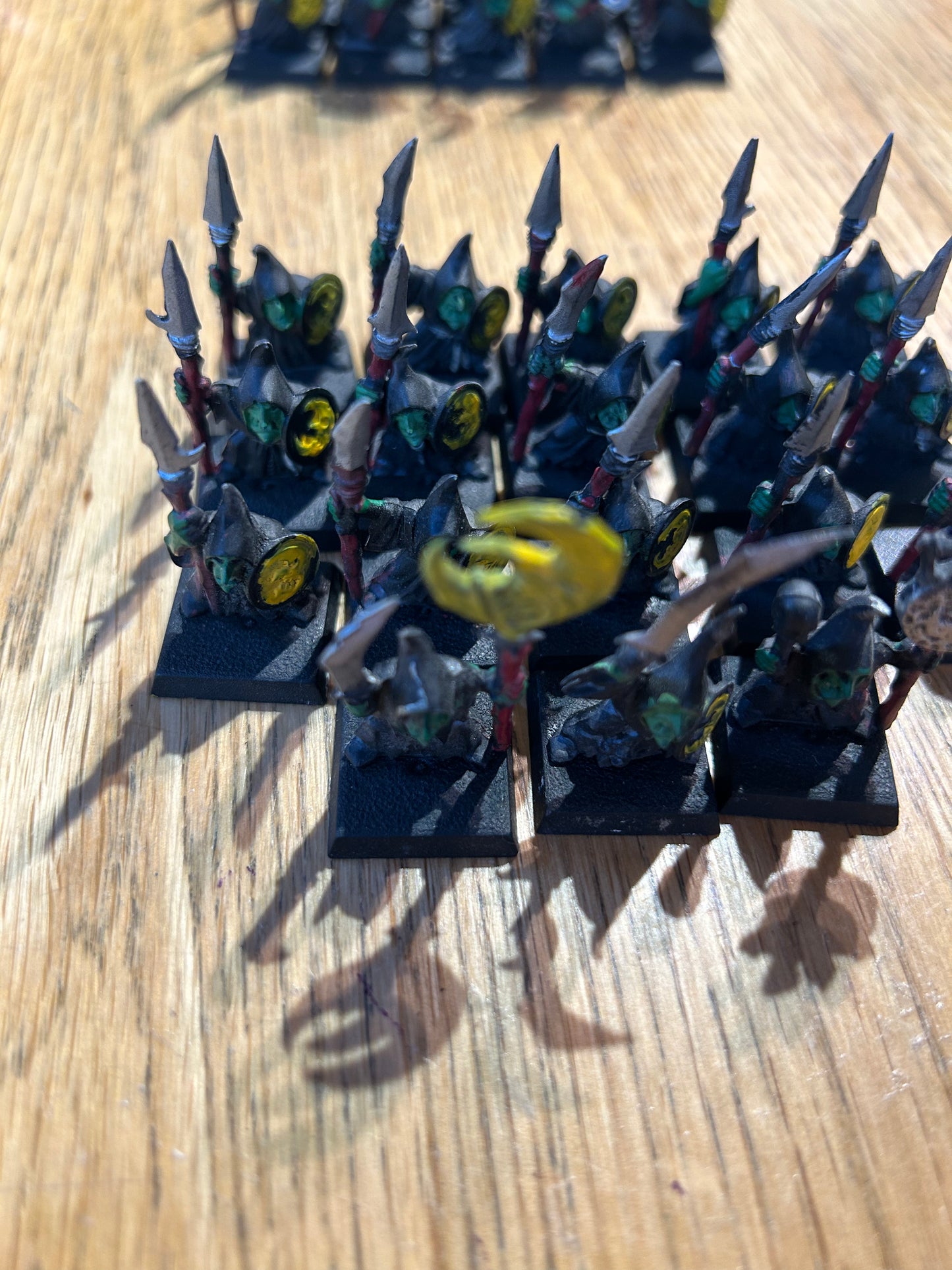 Warhammer fantasy battle for skull pass 18 goblin spearmen including command (plus an extra broken spearman)