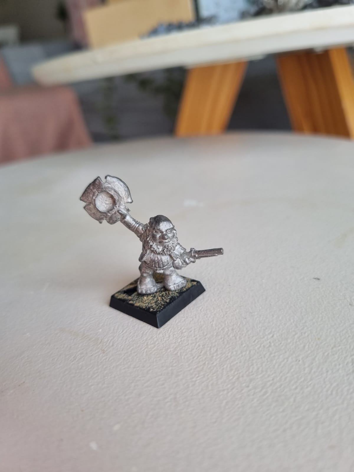 Marauder Dwarf MM15/2c With Pistol, Hat Raised Citadel 1991 Warriors Dwarfs