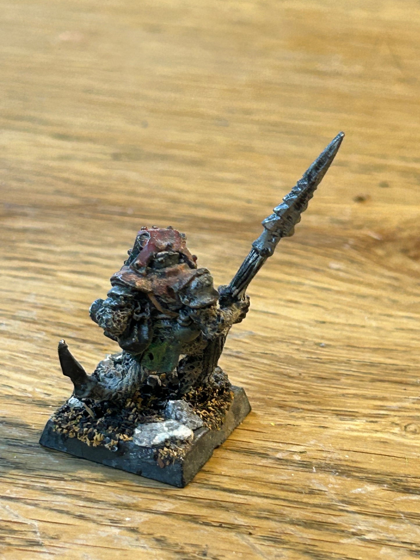 Warhammer fantasy C47 Skaven Clan Rat Gwrack with spear/halberd Metal Chaos Ratmen Citadel 1987