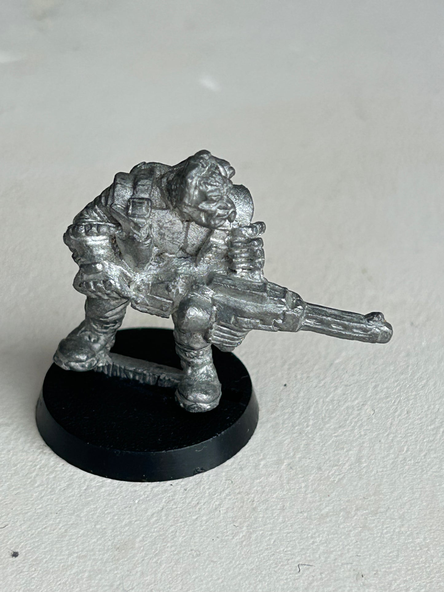 Warhammer 40k MERCENARY CHAINSAW WARRIOR w. REAPER GUN Metal Citadel 80s RT