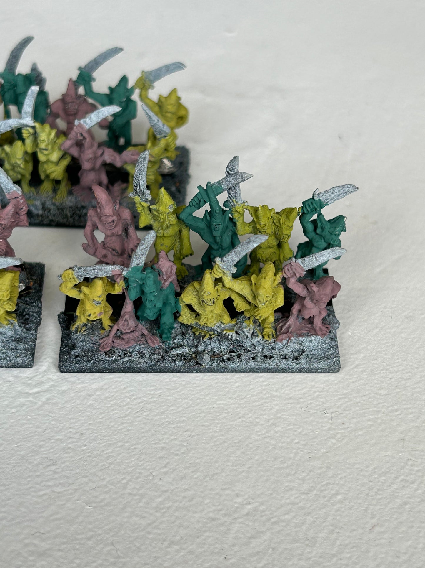 Vintage Warmaster Chaos 'Daemon Horde of Nurgle' Plaguebearers 10mm Metal 3 bases worth