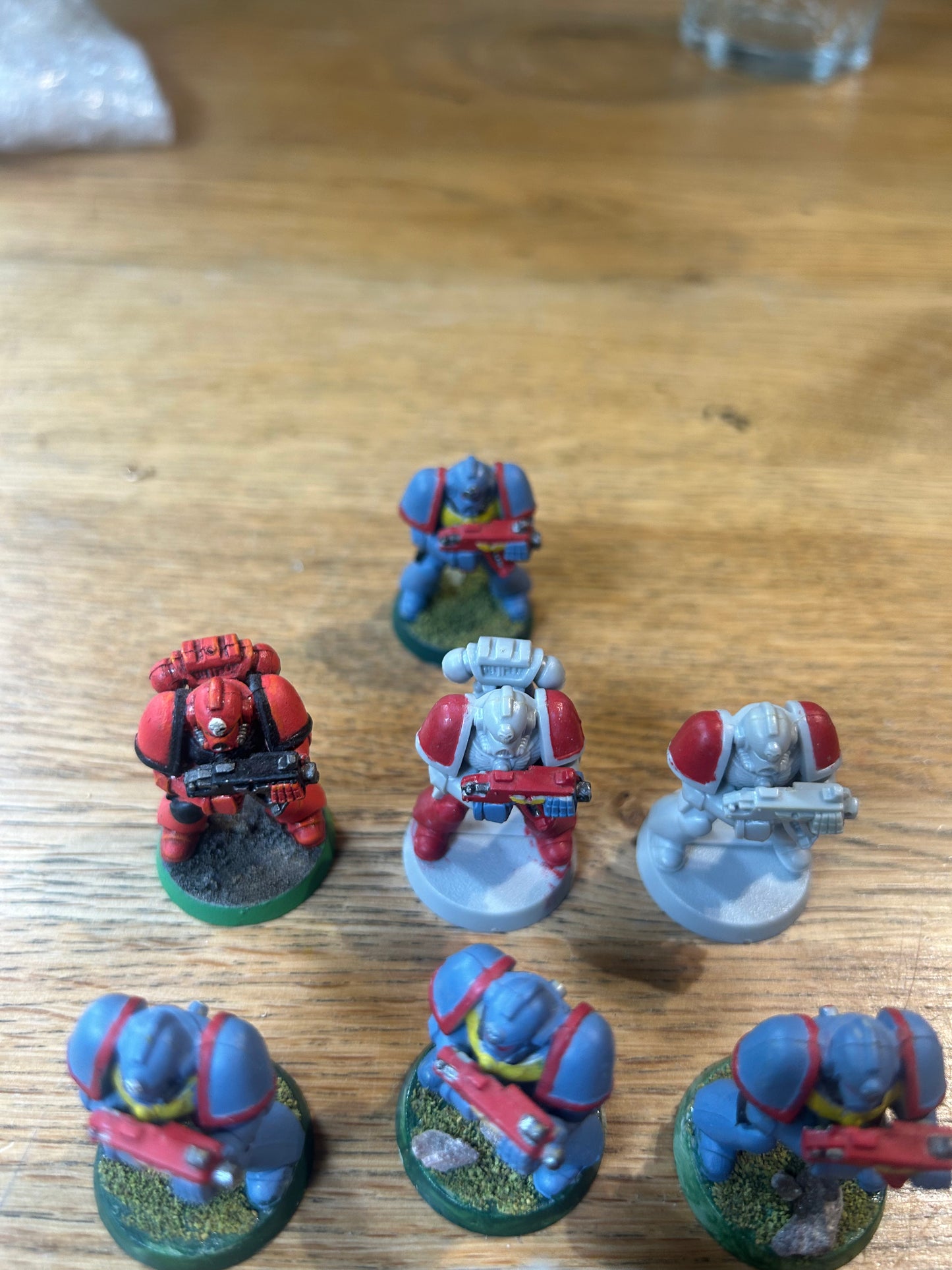 Warhammer 40k space marine plastic tactical squad (just the sergeant and 7 marines)