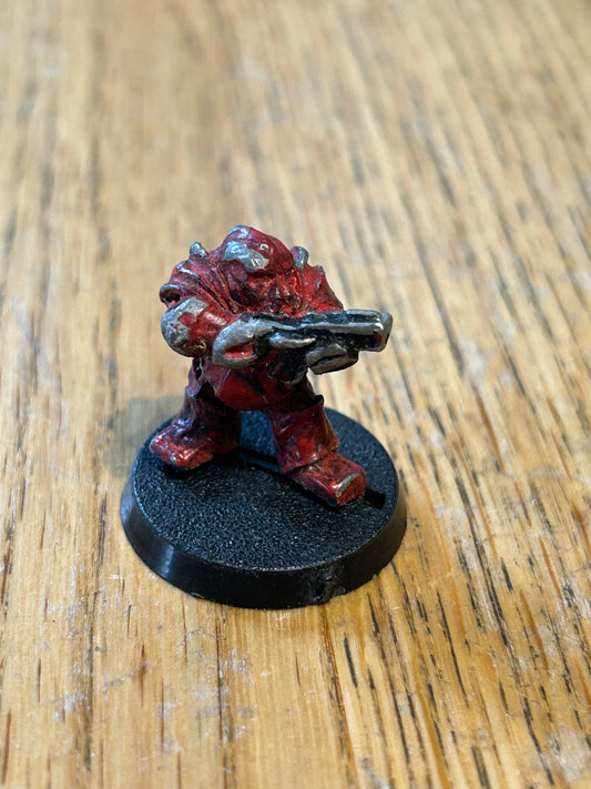 Rogue Trader Chaos Squat In Power Armour Space Dwarf Metal Citadel