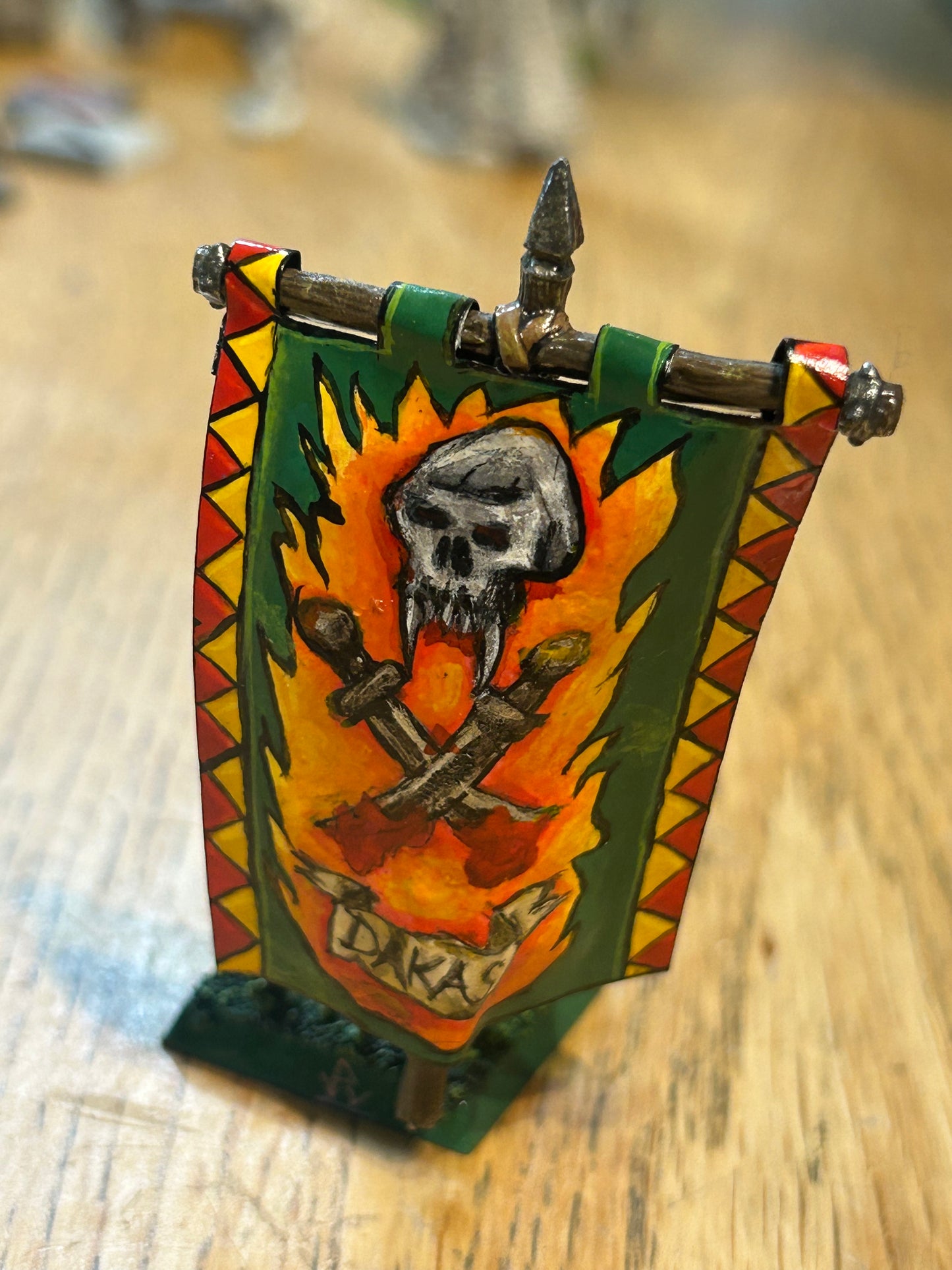Warhammer fantasy marauder miniatures orc standard bearer