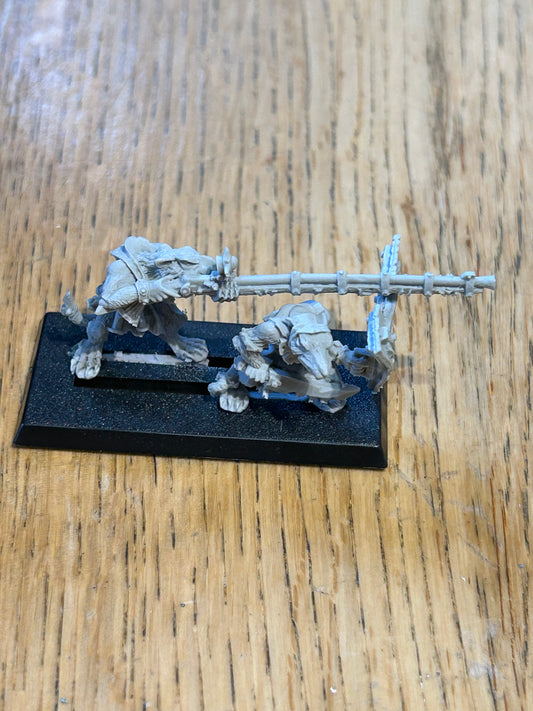 Warhammer fantasy skaven finecast jezzail team (2 of this sculpt available)