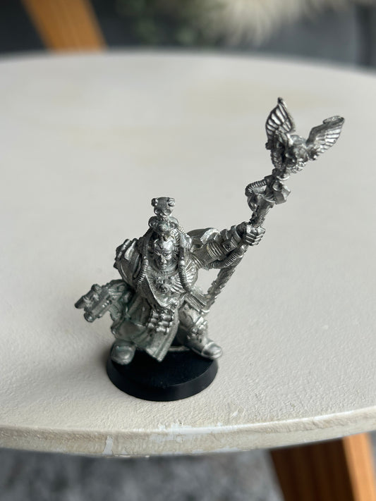 Metal Warhammer 40k Ultramarine Chief Librarian Tigurius (I will include a standard 2nd edition marine backpack)